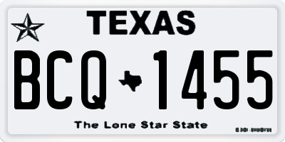 TX license plate BCQ1455