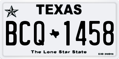 TX license plate BCQ1458