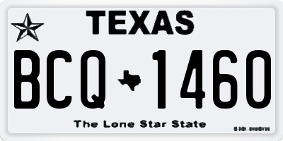 TX license plate BCQ1460