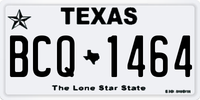 TX license plate BCQ1464