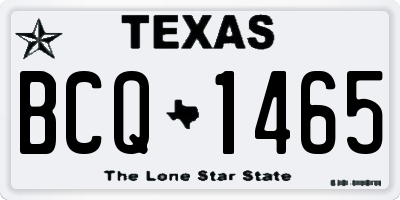 TX license plate BCQ1465
