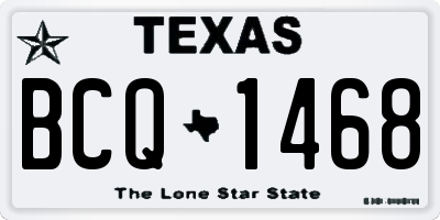 TX license plate BCQ1468