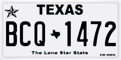 TX license plate BCQ1472