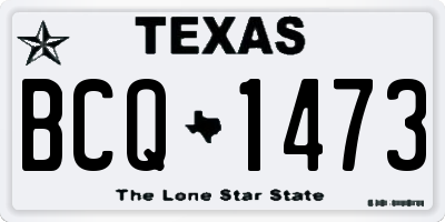 TX license plate BCQ1473