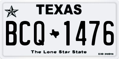 TX license plate BCQ1476