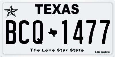 TX license plate BCQ1477