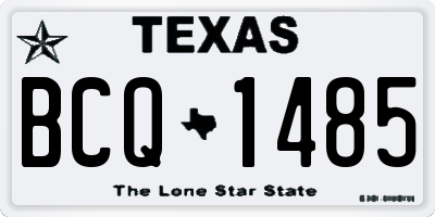 TX license plate BCQ1485