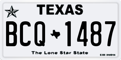 TX license plate BCQ1487