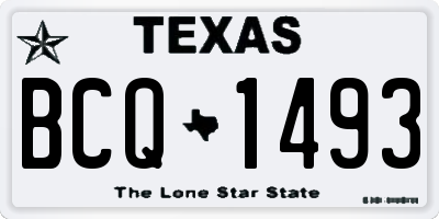 TX license plate BCQ1493