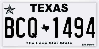 TX license plate BCQ1494