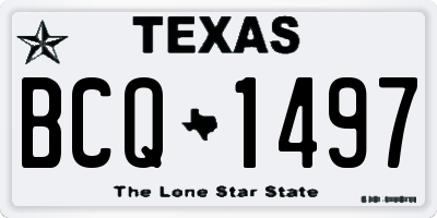 TX license plate BCQ1497