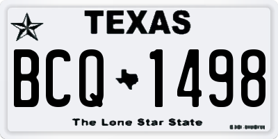 TX license plate BCQ1498