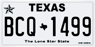 TX license plate BCQ1499