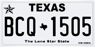 TX license plate BCQ1505