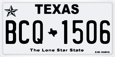 TX license plate BCQ1506