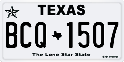 TX license plate BCQ1507