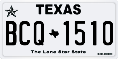 TX license plate BCQ1510