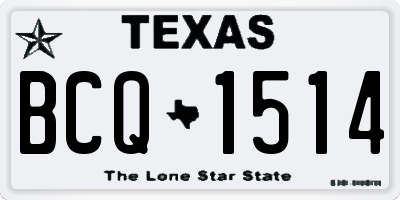 TX license plate BCQ1514