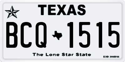 TX license plate BCQ1515