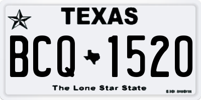 TX license plate BCQ1520