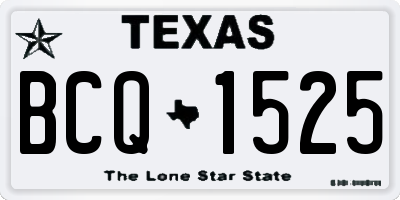 TX license plate BCQ1525