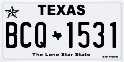 TX license plate BCQ1531