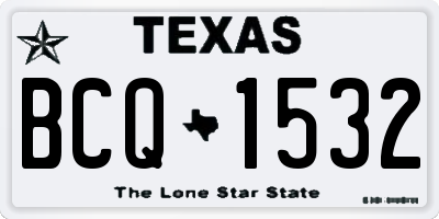 TX license plate BCQ1532