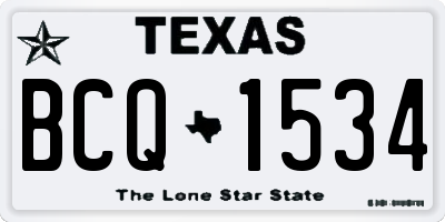 TX license plate BCQ1534