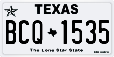 TX license plate BCQ1535