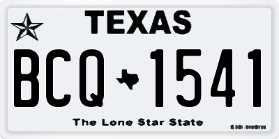 TX license plate BCQ1541