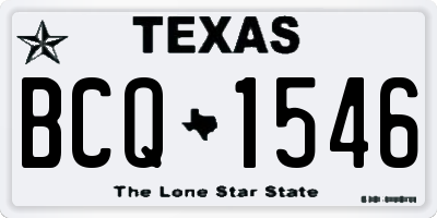 TX license plate BCQ1546