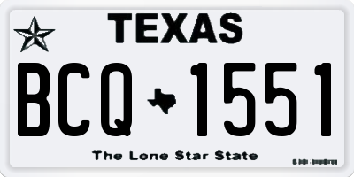 TX license plate BCQ1551