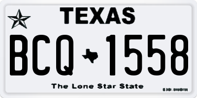 TX license plate BCQ1558