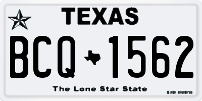 TX license plate BCQ1562