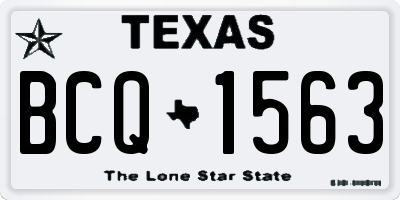 TX license plate BCQ1563