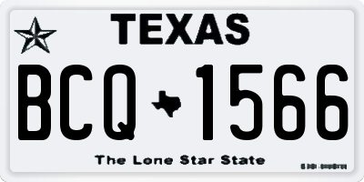 TX license plate BCQ1566