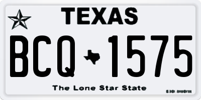 TX license plate BCQ1575