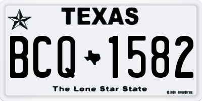 TX license plate BCQ1582