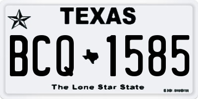 TX license plate BCQ1585