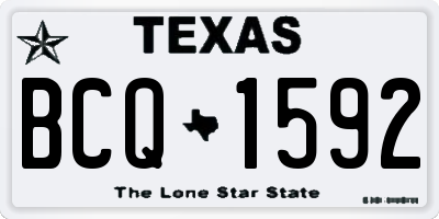 TX license plate BCQ1592