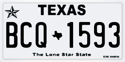 TX license plate BCQ1593