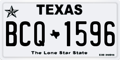 TX license plate BCQ1596