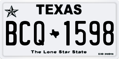 TX license plate BCQ1598