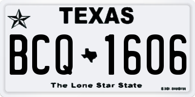 TX license plate BCQ1606