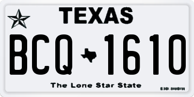 TX license plate BCQ1610