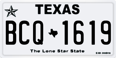 TX license plate BCQ1619