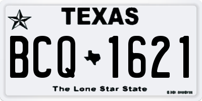 TX license plate BCQ1621