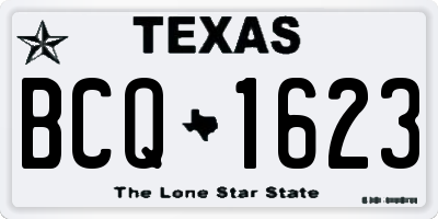 TX license plate BCQ1623