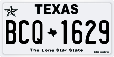 TX license plate BCQ1629