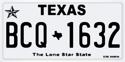 TX license plate BCQ1632
